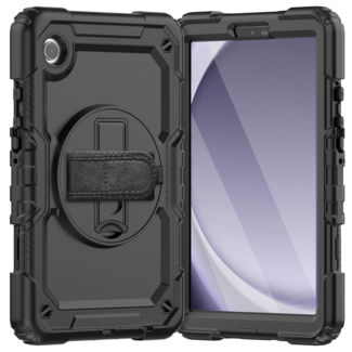 Case2go Case2Go - Hoes geschikt voor Samsung Galaxy Tab A9 (2023) - Strap B Case - Zwart