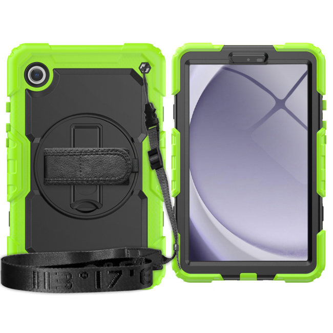 Case2Go - Hoes geschikt voor Samsung Galaxy Tab A9 (2023) - Strap B Case - Groen