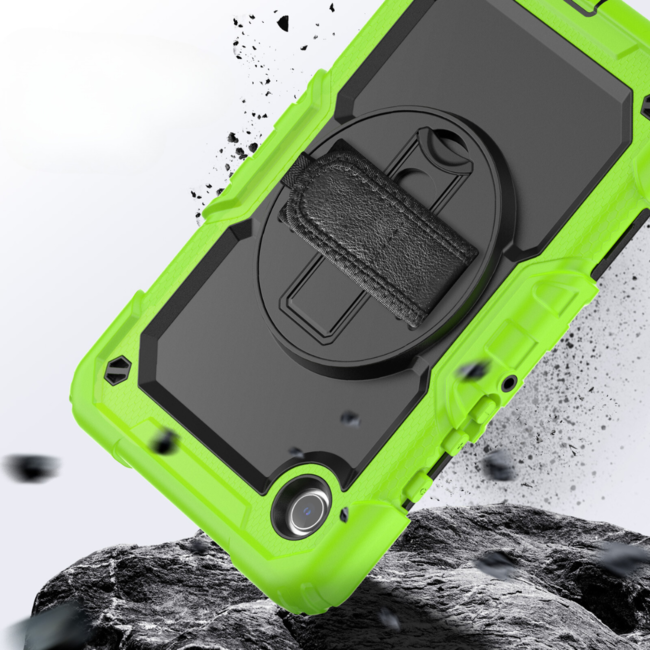 Case2Go - Hoes geschikt voor Samsung Galaxy Tab A9 (2023) - Strap B Case - Groen