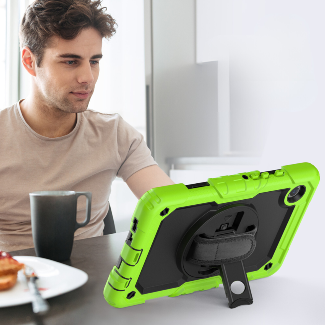 Case2Go - Hoes geschikt voor Samsung Galaxy Tab A9 (2023) - Strap B Case - Groen