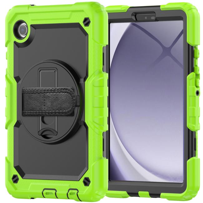 Case2Go - Hoes geschikt voor Samsung Galaxy Tab A9 (2023) - Strap B Case - Groen