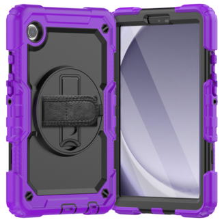 Case2go Case2Go - Hoes geschikt voor Samsung Galaxy Tab A9 (2023) - Strap B Case - Paars
