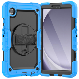 Case2go Case2Go - Hoes geschikt voor Samsung Galaxy Tab A9 (2023) - Strap B Case - Licht Blauw
