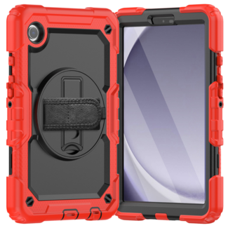 Case2go Case2Go - Hoes geschikt voor Samsung Galaxy Tab A9 (2023) - Strap B Case - Rood