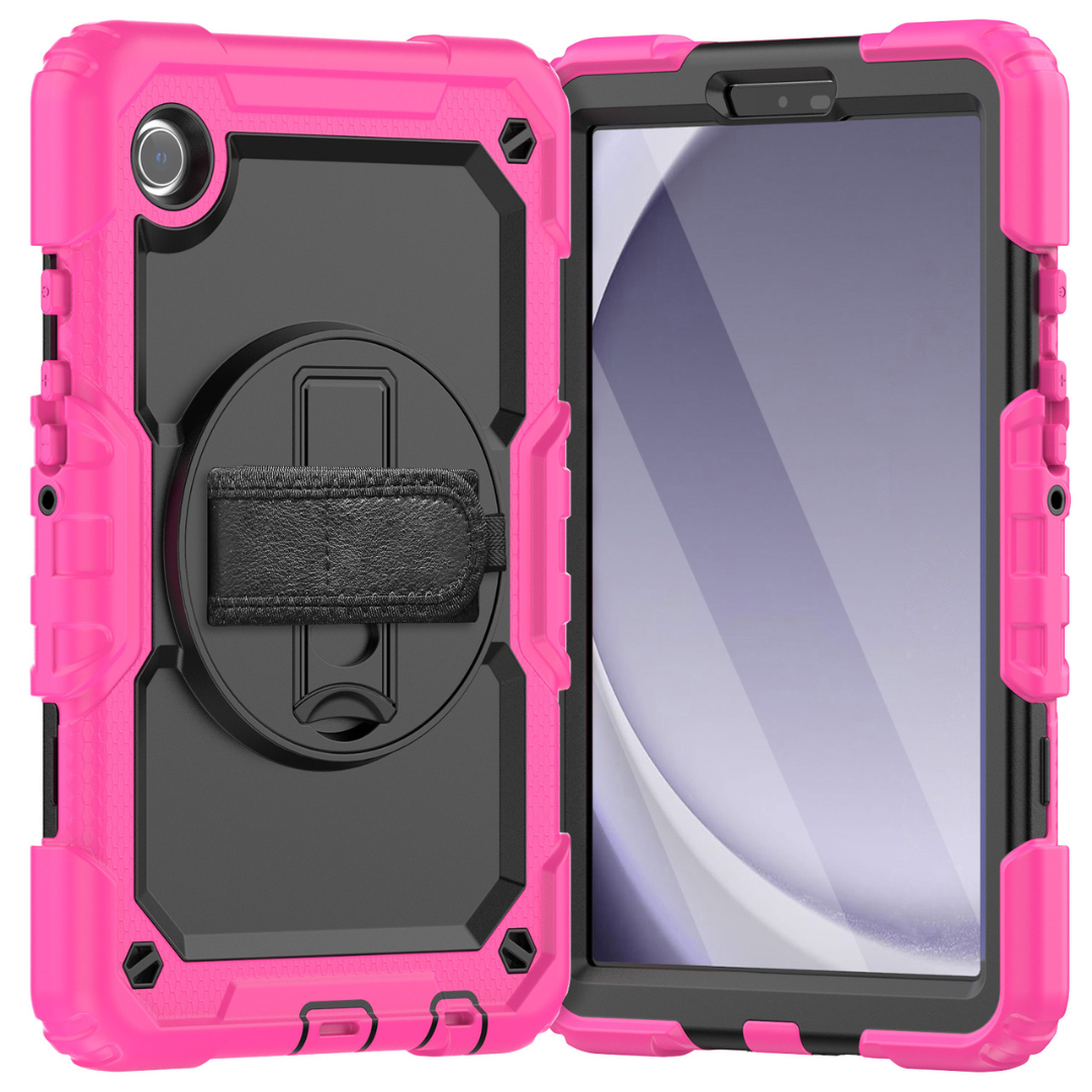 Case2Go - Hoes geschikt voor Samsung Galaxy Tab A9 (2023) - Strap B Case - Roze afbeelding