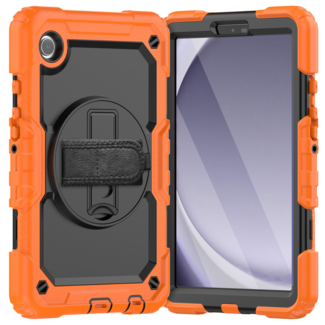 Case2go Case2Go - Hoes geschikt voor Samsung Galaxy Tab A9 (2023) - Strap B Case - Oranje