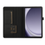Case2go - Tablet hoes geschikt voor Samsung Galaxy Tab A9 Plus - Bookcase van spijkerstof met pasjeshouder - Zwart