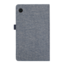 Case2go - Tablet hoes geschikt voor Samsung Galaxy Tab A9 Plus - Bookcase van spijkerstof met pasjeshouder - Blauw