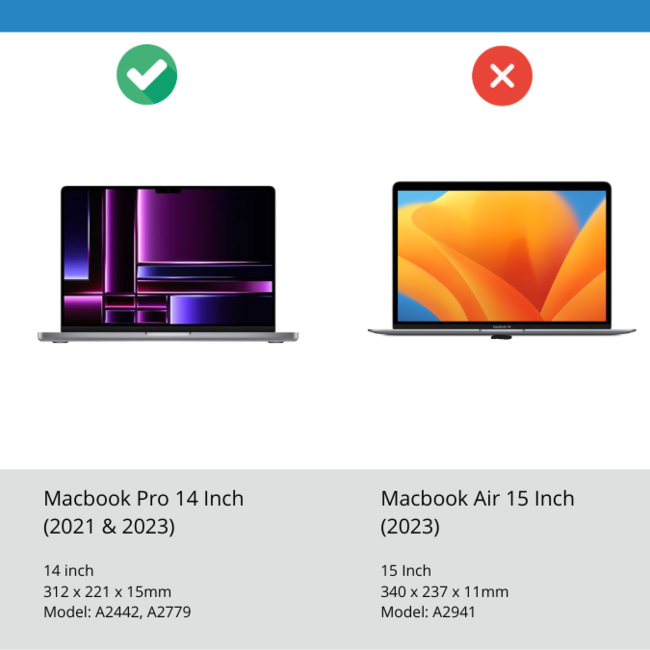 Case2go - Laptoptas- Hoes voor Macbook Pro 14 Inch (2021 & 2023) - Laptophoes- 360 Bescherming - Laptop Sleeve- Laptop Tas- Hard cover - Beige