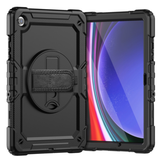 Case2go Case2Go - Hoes geschikt voor Samsung Galaxy Tab A9 Plus (2023) - Strap B Case - Zwart