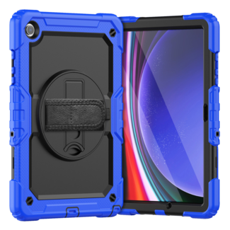 Case2go Case2Go - Hoes geschikt voor Samsung Galaxy Tab A9 Plus (2023) - Strap B Case - Blauw