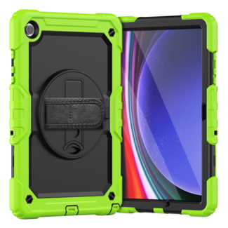 Case2go Case2Go - Hoes geschikt voor Samsung Galaxy Tab A9 Plus (2023) - Strap B Case - Groen