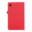 Case2go - Tablet hoes geschikt voor Samsung Galaxy Tab A9 - Bookcase van spijkerstof met pasjeshouder - Rood