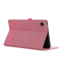 Case2go - Tablet hoes geschikt voor Samsung Galaxy Tab A9 - Bookcase van spijkerstof met pasjeshouder - Roze