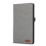 Case2go - Tablet hoes geschikt voor Samsung Galaxy Tab A9 - Bookcase van spijkerstof met pasjeshouder - Grijs