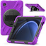 Case2Go- Tablet Hoes geschikt voor Samsung Galaxy Tab A9 (2023) - Hand Strap Heavy Armor Case - Paars