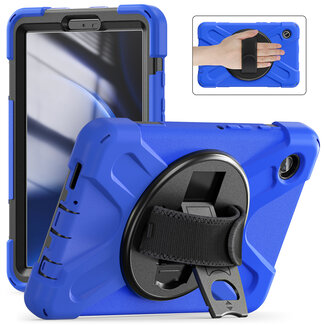 Case2go Case2Go- Tablet Hoes geschikt voor Samsung Galaxy Tab A9 (2023) - Hand Strap Heavy Armor Case - Blauw