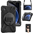 Case2Go- Tablet Hoes geschikt voor Samsung Galaxy Tab A9 (2023) - Hand Strap Heavy Armor Case - Zwart