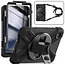 Case2Go- Tablet Hoes geschikt voor Samsung Galaxy Tab A9 (2023) - Hand Strap Heavy Armor Case - Zwart