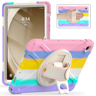 Case2go Case2Go- Tablet Hoes geschikt voor Samsung Galaxy Tab A9 Plus (2023) - Hand Strap Heavy Armor Case - Unicorn