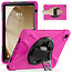 Case2go Case2Go- Tablet Hoes geschikt voor Samsung Galaxy Tab A9 Plus (2023) - Hand Strap Heavy Armor Case - Magenta