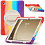 Case2Go- Tablet Hoes geschikt voor Samsung Galaxy Tab A9 Plus (2023) - Hand Strap Heavy Armor Case - Rainbow