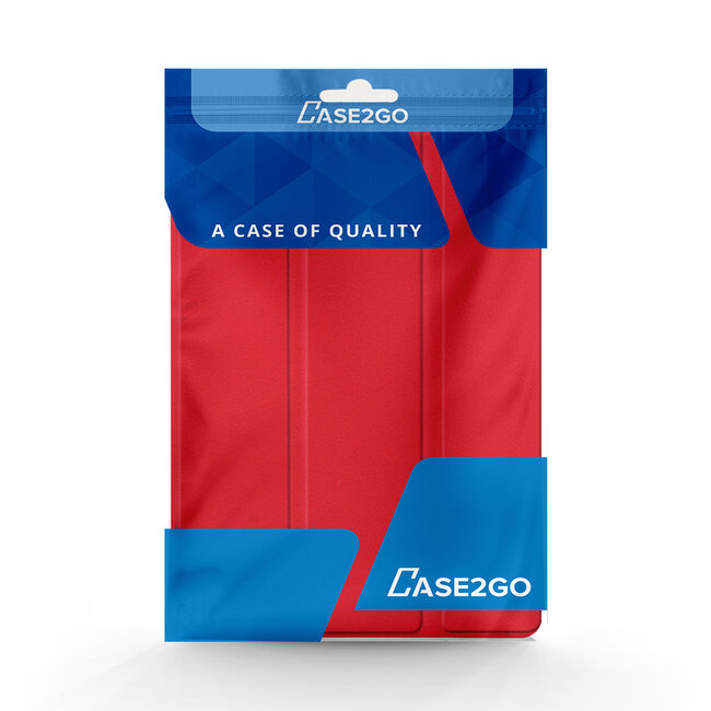Tablethoes en Screenprotector geschikt voor Samsung Galaxy Tab A11 (2025) / A9 (2023) - Tri-fold hoes met Auto/Wake functie - Rood