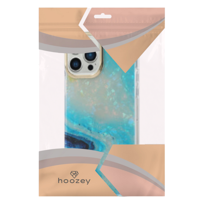 Hoozey - Hoesje geschikt voor Apple iPhone 15 Pro - Pearl Case - Licht Blauw