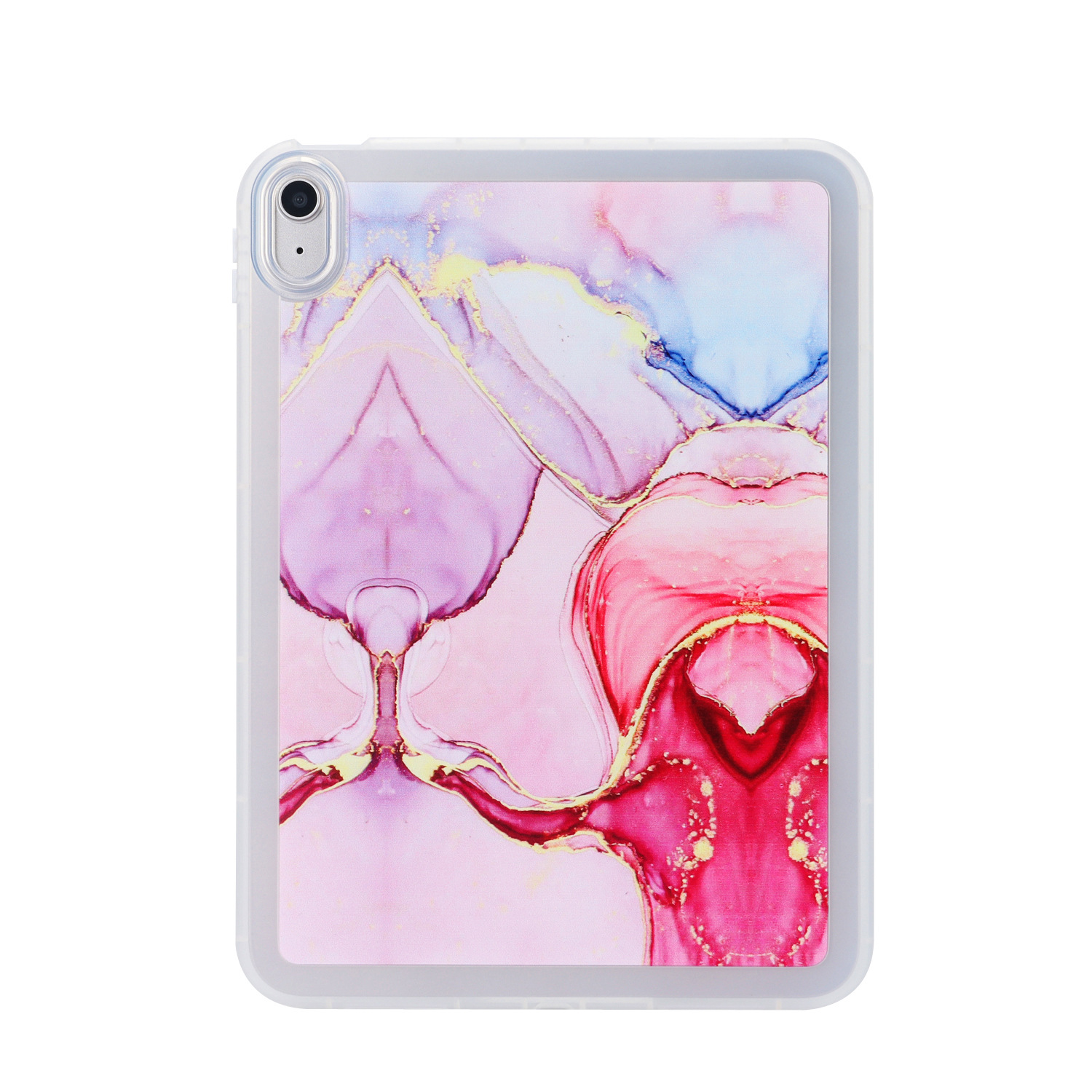 Hoozey - Tablet hoes geschikt voor Samsung Galaxy Tab A9+ (2023) - 11 inch - Tablet hoes - Marmer print - Roze afbeelding