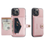 CaseMe - Telefoonhoesje geschikt voor Apple iPhone 15 Pro Max - Back Cover - Met Magnetische Pasjeshouder - Roze