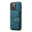 CaseMe - Telefoonhoesje geschikt voor Apple iPhone 15 - Back Cover - Met Magnetische Pasjeshouder - Blauw