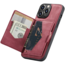CaseMe - Telefoonhoesje geschikt voor Apple iPhone 15 Pro - Back Cover - Met Magnetische Pasjeshouder - Rood