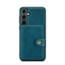 CaseMe - Telefoonhoesje geschikt voor Samsung Galaxy S24 - Back Cover - Met Magnetische Pasjeshouder - Blauw