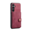 CaseMe - Telefoonhoesje geschikt voor Samsung Galaxy S24 - Back Cover - Met Magnetische Pasjeshouder - Rood