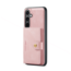CaseMe - Telefoonhoesje geschikt voor Samsung Galaxy S24 - Back Cover - Met Magnetische Pasjeshouder - Roze