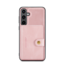 CaseMe - Telefoonhoesje geschikt voor Samsung Galaxy S24 Plus - Back Cover - Met Magnetische Pasjeshouder - Roze