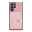 CaseMe - Telefoonhoesje geschikt voor Samsung Galaxy S24 Ultra - Back Cover - Met Magnetische Pasjeshouder - Roze