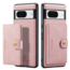 CaseMe - Telefoonhoesje geschikt voor Google Pixel 8a - Back Cover - Met Magnetische Pasjeshouder - Roze