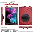 Case2go - Tablet Hoes geschikt voor Microsoft Surface Go / Surface Go 2 - Hand Strap Armor Case Met Surface Pen Houder - Rood