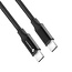 Forcell - USB-C naar USB-C - Universele Snellader geschikt voor USB-C apparaten - 1 Meter - 100W - Zwart