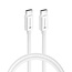 Forcell - Usb-C naar Usb-C - Universele kabel - Snellader geschikt voor Usb-C apparaten - 25 cm - 60W - Wit