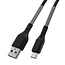 Forcell - USB naar USB-C - Universele lader geschikt voor USB-C apparaten - 1 Meter - 24W - Zwart