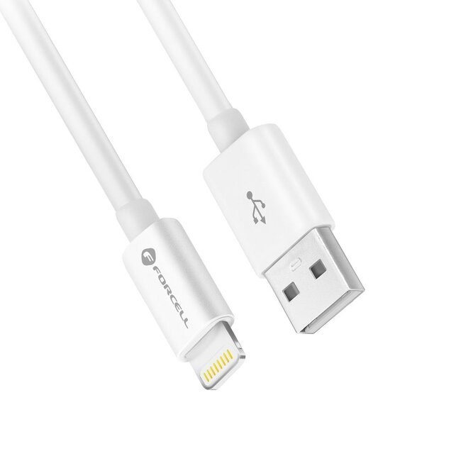 Forcell - USB naar Lightning - Universele snellader geschikt voor Lightning aansluitingen - 1 Meter - 12W - Wit