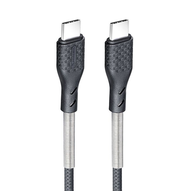 Forcell - USB-C naar USB-C - Universele lader geschikt voor USB-C - 1 Meter - 60W - Zwart
