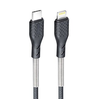 Forcell Forcell - USB-C naar Lightning - Universele lader geschikt voor Lighting en USB-C - 1 Meter - 27W - Zwart