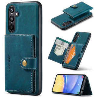 CaseMe CaseMe - Telefoonhoesje geschikt voor Samsung Galaxy A14 - Back Cover - Met Magnetische Pasjeshouder - Blauw