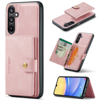 CaseMe CaseMe - Telefoonhoesje geschikt voor Samsung Galaxy A15 - Back Cover - Met Magnetische Pasjeshouder - Roze
