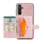 CaseMe - Telefoonhoesje geschikt voor Samsung Galaxy A15 - Back Cover - Met Magnetische Pasjeshouder - Roze