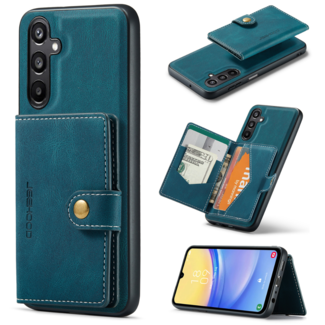 CaseMe CaseMe - Telefoonhoesje geschikt voor Samsung Galaxy A15 - Back Cover - Met Magnetische Pasjeshouder - Blauw