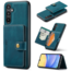 CaseMe - Telefoonhoesje geschikt voor Samsung Galaxy S23 FE - Back Cover - Met Magnetische Pasjeshouder - Blauw